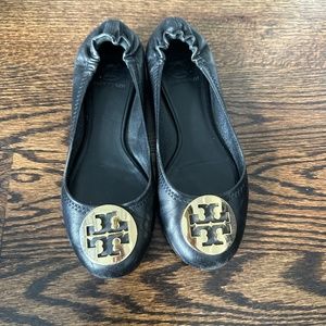 Tory Burch Ballet flats black and gold
